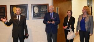 (l-r): Stan Eakins, ECU College of Business Dean; Robert F. Bird, IIANC Executive Director; Mrs. Robert F. Bird; and Brenda Wells, Robert F. Bird Distinguished Professor in Risk Management and Insurance