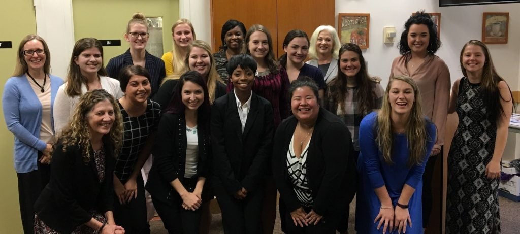 Members of ECU's Eta Sigma Delta Pose for Photo