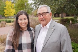 Rachel Pleasants and Kurt Fickling outside on ECUs campus