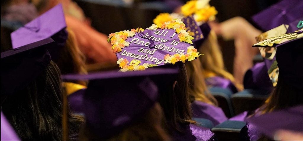 Photo of SHL student at graduation ceremony