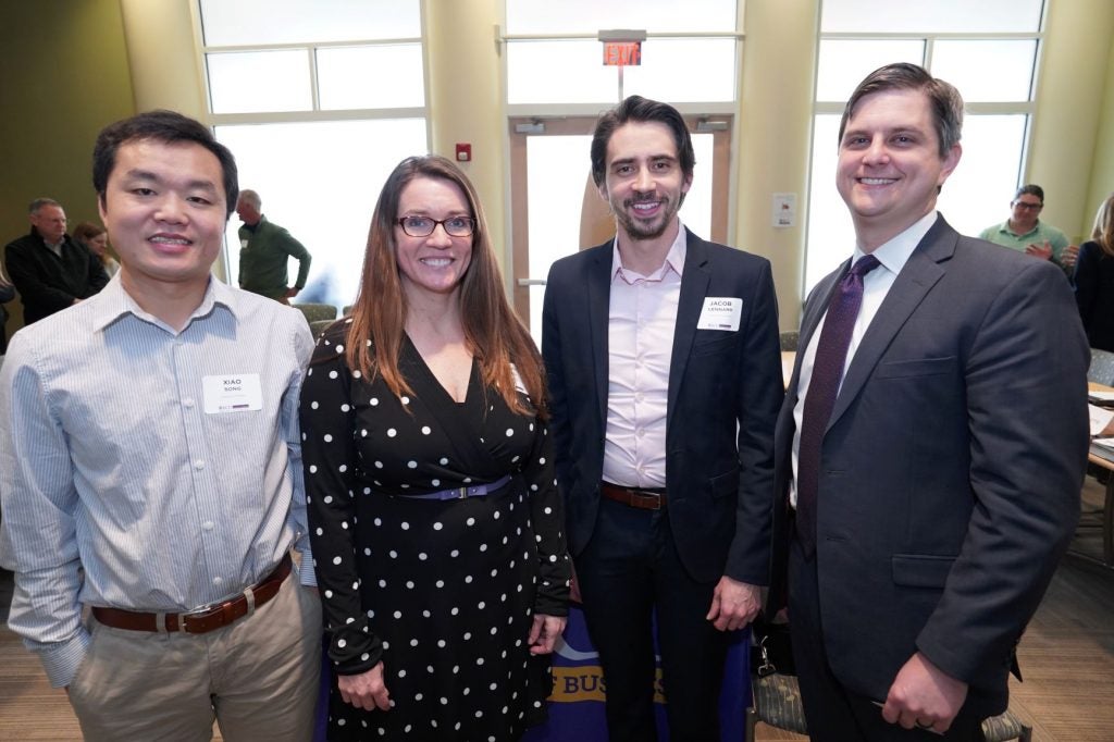 From left to right, Xiao Song, Leah Hall, Jacob Lennard and Davidson Gillette