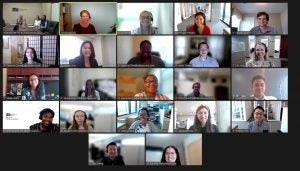 Zoom screen capture of IAT interns meeting with IAT CEO