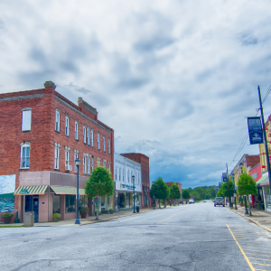 Shot of downtown Plymouth, North Carolina