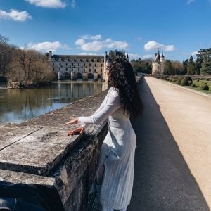 ECU Business student Binta Touray outside a castle in France