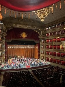 A view from the seats in the La Scala Milano.