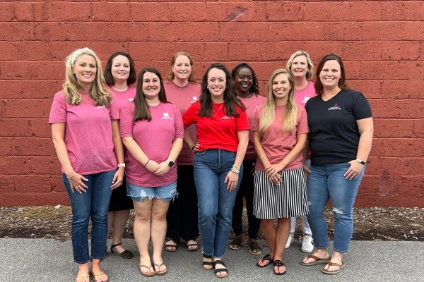 Katie Butler, center, with members of the Junior League of Greenville. 